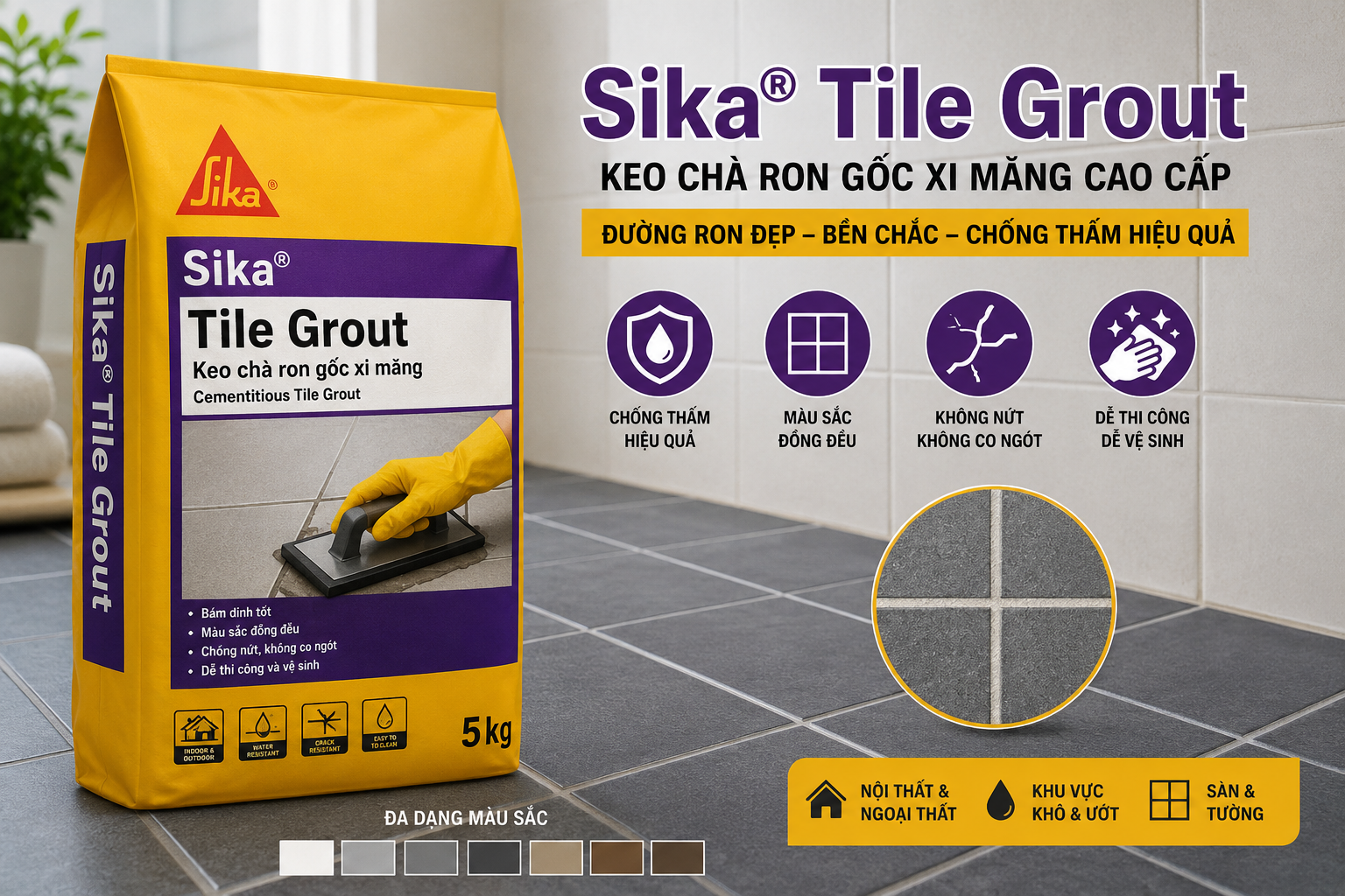 Tổng quan Sika Tile Grout
